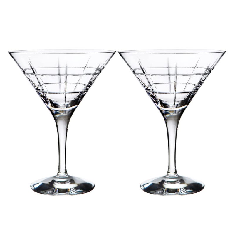 Orrefors Street Martini Glass Pair - Image 1